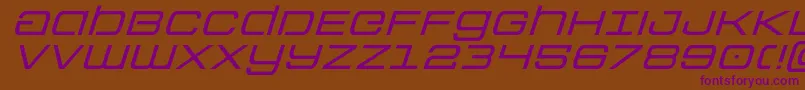 Colonymarinesexpandital-fontti – violetit fontit ruskealla taustalla