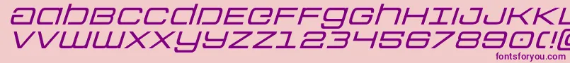 Colonymarinesexpandital-fontti – violetit fontit vaaleanpunaisella taustalla
