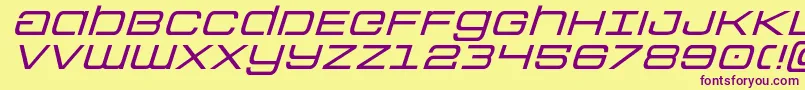 Шрифт Colonymarinesexpandital – фиолетовые шрифты на жёлтом фоне