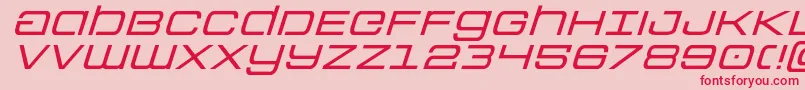 Colonymarinesexpandital-fontti – punaiset fontit vaaleanpunaisella taustalla