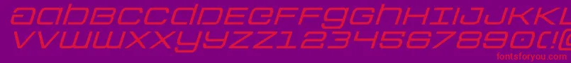フォントColonymarinesexpandital – 紫の背景に赤い文字