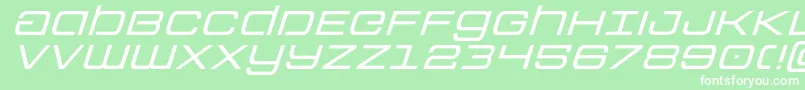 Шрифт Colonymarinesexpandital – белые шрифты на зелёном фоне