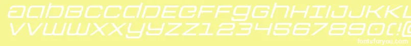 Colonymarinesexpandital Font – White Fonts on Yellow Background
