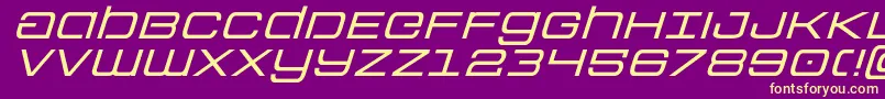 フォントColonymarinesexpandital – 紫の背景に黄色のフォント