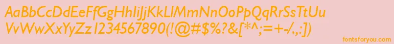 GarrisonLightSansBolditalic Font – Orange Fonts on Pink Background