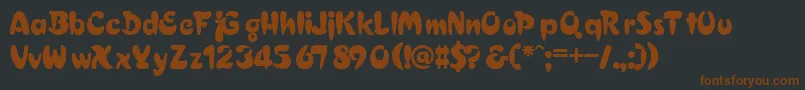 Meravian Font – Brown Fonts on Black Background