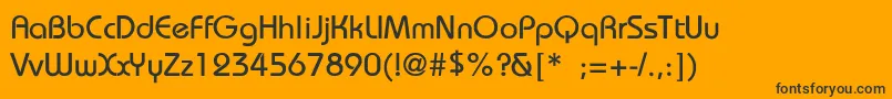 fuente BauhausThin – Fuentes Negras Sobre Fondo Naranja