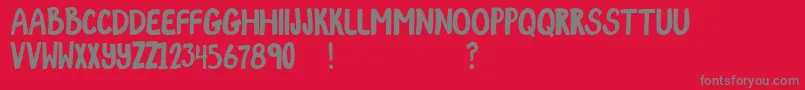 MaggieMoo Font – Gray Fonts on Red Background