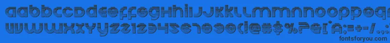 Echostationgchrome Font – Black Fonts on Blue Background