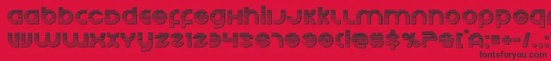 フォントEchostationgchrome – 赤い背景に黒い文字