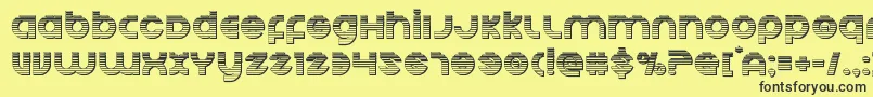 Echostationgchrome Font – Black Fonts on Yellow Background