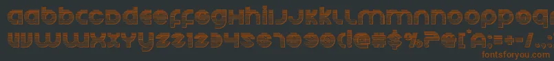 Шрифт Echostationgchrome – коричневые шрифты на чёрном фоне