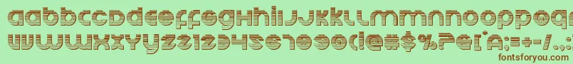 Echostationgchrome Font – Brown Fonts on Green Background