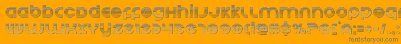 Echostationgchrome Font – Gray Fonts on Orange Background