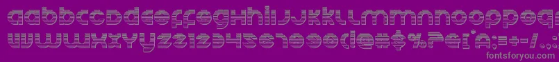 Czcionka Echostationgchrome – szare czcionki na fioletowym tle
