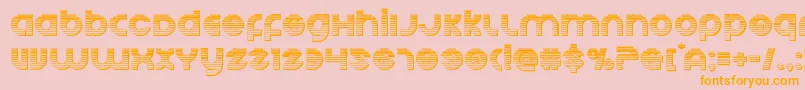 Echostationgchrome Font – Orange Fonts on Pink Background