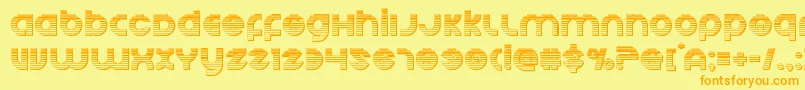 Echostationgchrome Font – Orange Fonts on Yellow Background