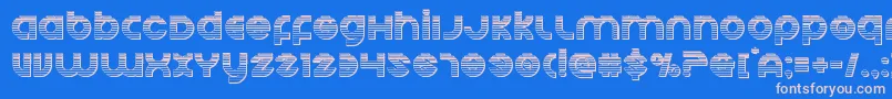 Echostationgchrome Font – Pink Fonts on Blue Background