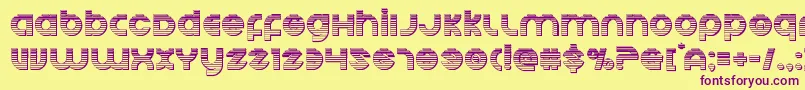 Echostationgchrome-fontti – violetit fontit keltaisella taustalla