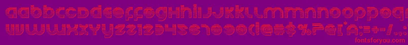 フォントEchostationgchrome – 紫の背景に赤い文字