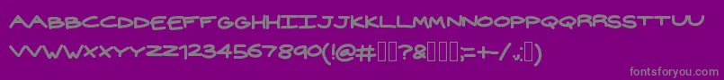 Шрифт Widehand – серые шрифты на фиолетовом фоне