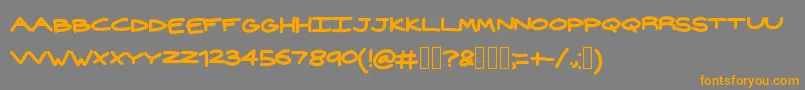 More about Widehand Font Widehand Font – Orange Fonts on Gray Background