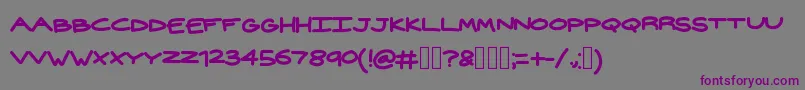 Widehand Font – Purple Fonts on Gray Background