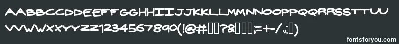 Widehand Font – White Fonts on Black Background
