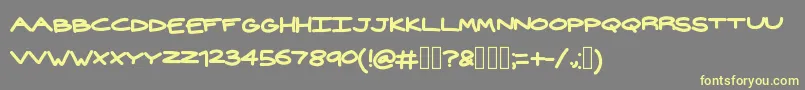 Widehand Font – Yellow Fonts on Gray Background