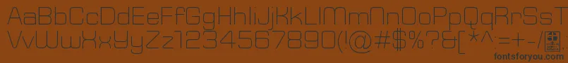 Czcionka TypoSquareLightDemo – czarne czcionki na brązowym tle