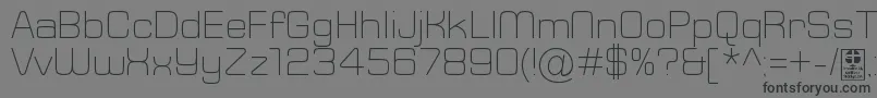 Fonte TypoSquareLightDemo – fontes pretas em um fundo cinza