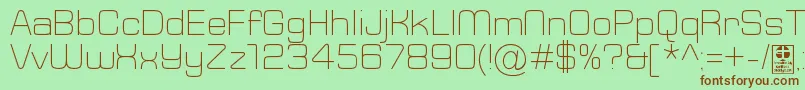 TypoSquareLightDemo Font – Brown Fonts on Green Background