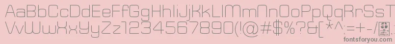 TypoSquareLightDemo Font – Gray Fonts on Pink Background