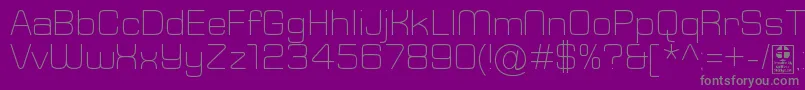 Шрифт TypoSquareLightDemo – серые шрифты на фиолетовом фоне