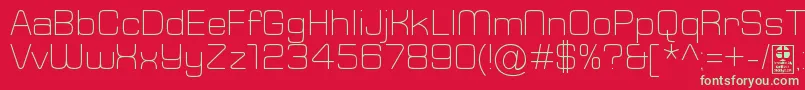 fuente TypoSquareLightDemo – Fuentes Verdes Sobre Fondo Rojo