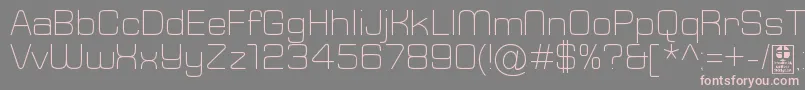 TypoSquareLightDemo Font – Pink Fonts on Gray Background