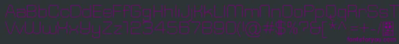 TypoSquareLightDemo Font – Purple Fonts on Black Background