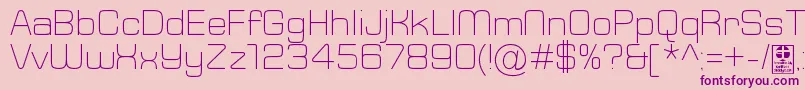 TypoSquareLightDemo Font – Purple Fonts on Pink Background