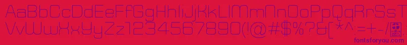 TypoSquareLightDemo Font – Purple Fonts on Red Background