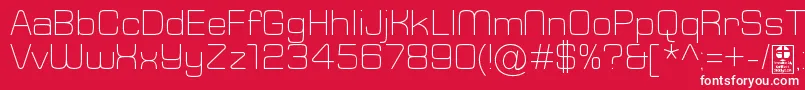 TypoSquareLightDemo Font – White Fonts on Red Background