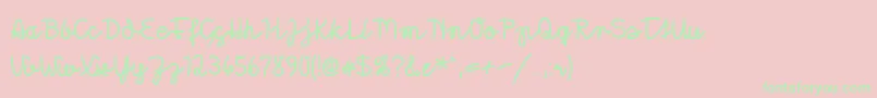 MoradoFelt Font – Green Fonts on Pink Background