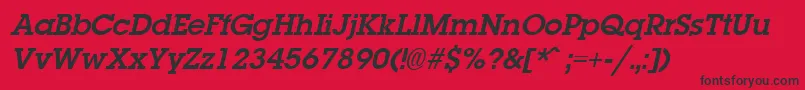 LaplandBoldItalic Font – Black Fonts on Red Background