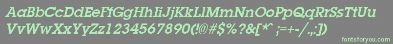 LaplandBoldItalic Font – Green Fonts on Gray Background