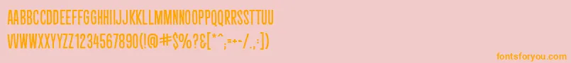 CryptcreepBbReg Font – Orange Fonts on Pink Background