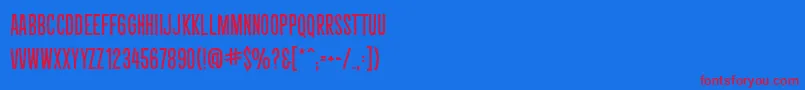CryptcreepBbReg Font – Red Fonts on Blue Background