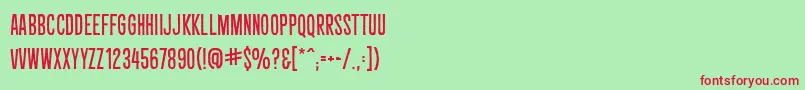 CryptcreepBbReg Font – Red Fonts on Green Background