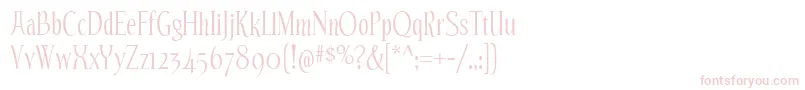 EchelonRg-Schriftart – Rosa Schriften auf weißem Hintergrund
