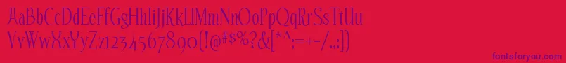 EchelonRg Font – Purple Fonts on Red Background