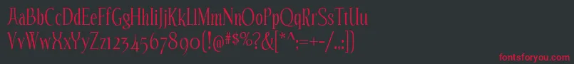 EchelonRg Font – Red Fonts on Black Background