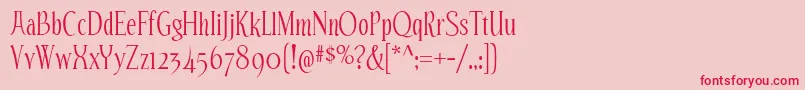 EchelonRg Font – Red Fonts on Pink Background